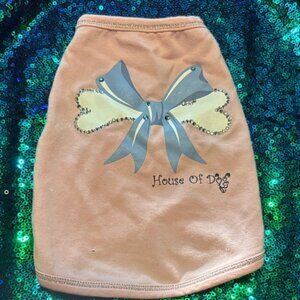 House of Dog Pink Pet Outfit with Bow